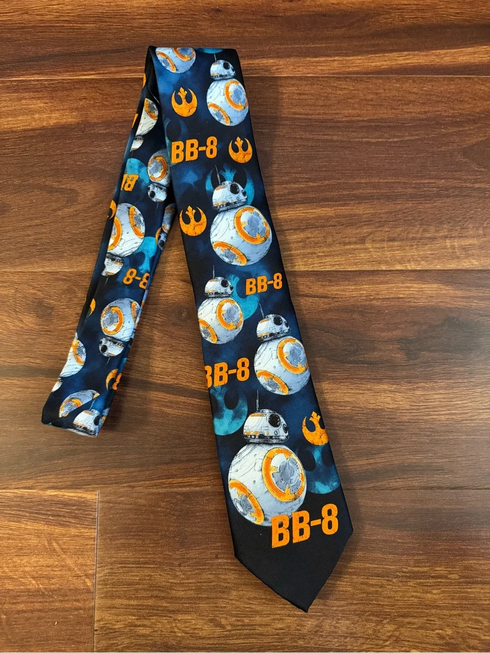 Star Wars BB-8 Kids Tie — Navy Blue and Orange